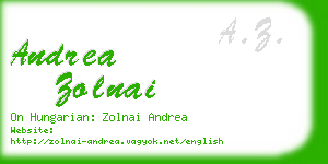 andrea zolnai business card